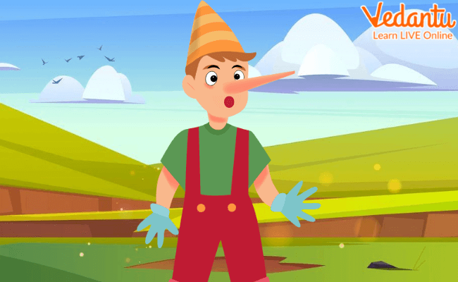 The long nose of Pinocchio