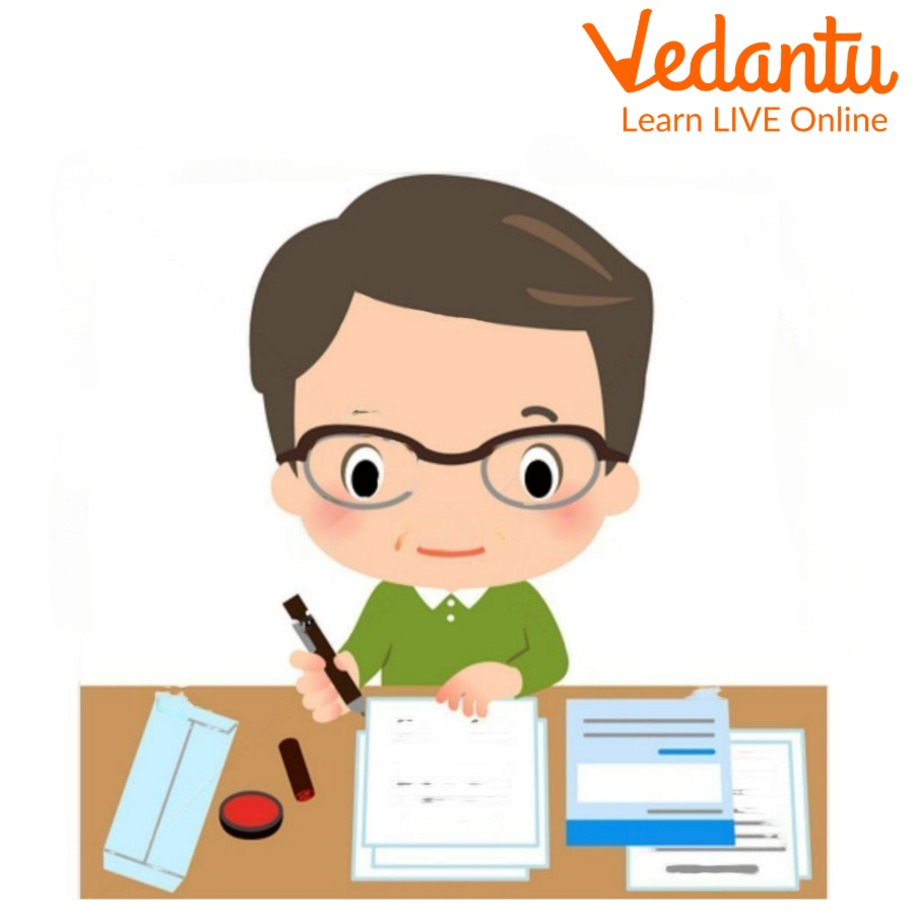 Swapnil, the young boy filling the form out