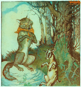 The Wolf Piping a Tune for the Lamb