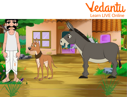 A Washerman With a Dog and a Donkey