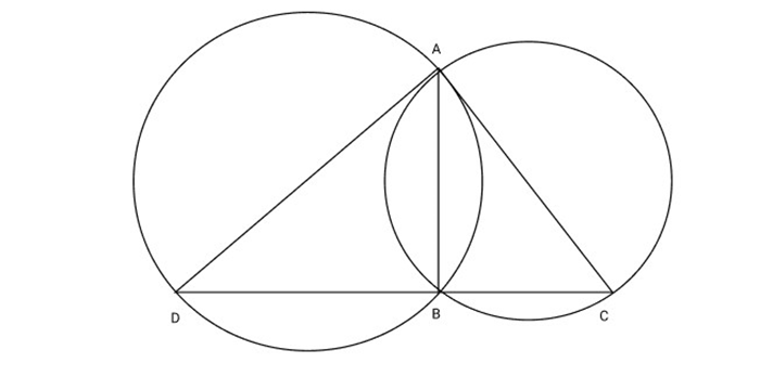Two different circle can't interact each other at more than two points.