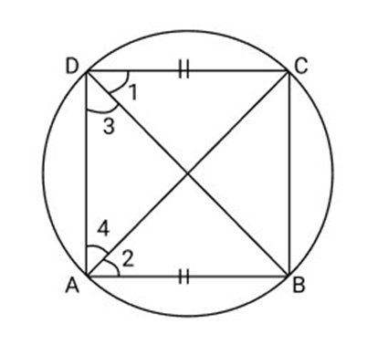 two equal angles on the same side of a line segment