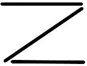 A pattern of letter Z