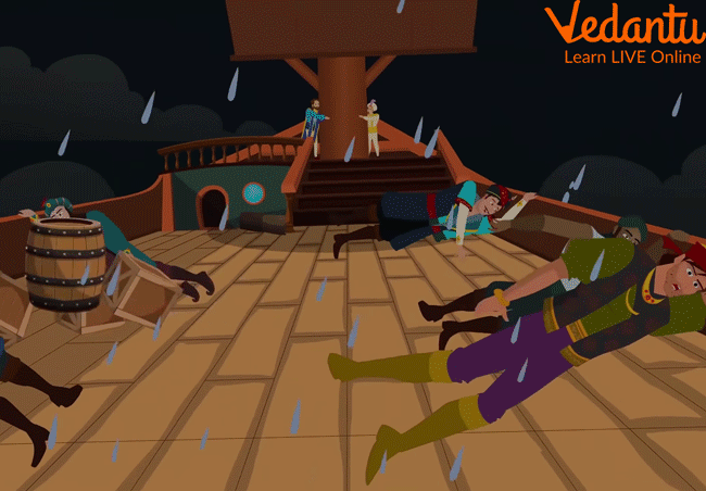Sindbad Sailing on a Raft