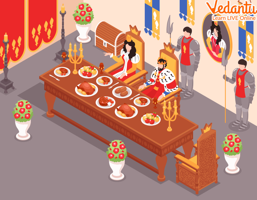 The king and the Queen Dining Together