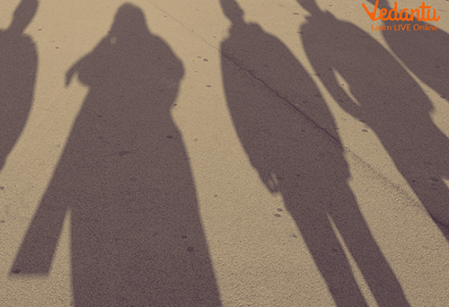 Shadow of kids on Ground