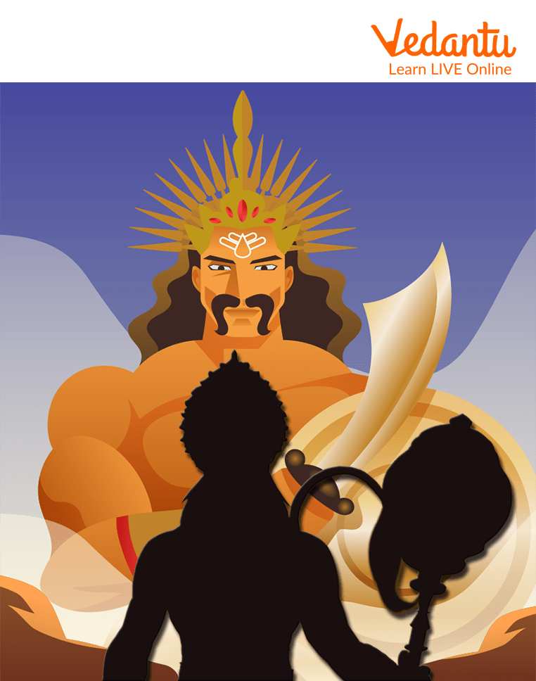 Hanuman and Meghnad fighting