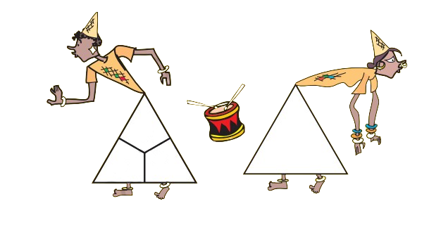 Equal parts of a triangle