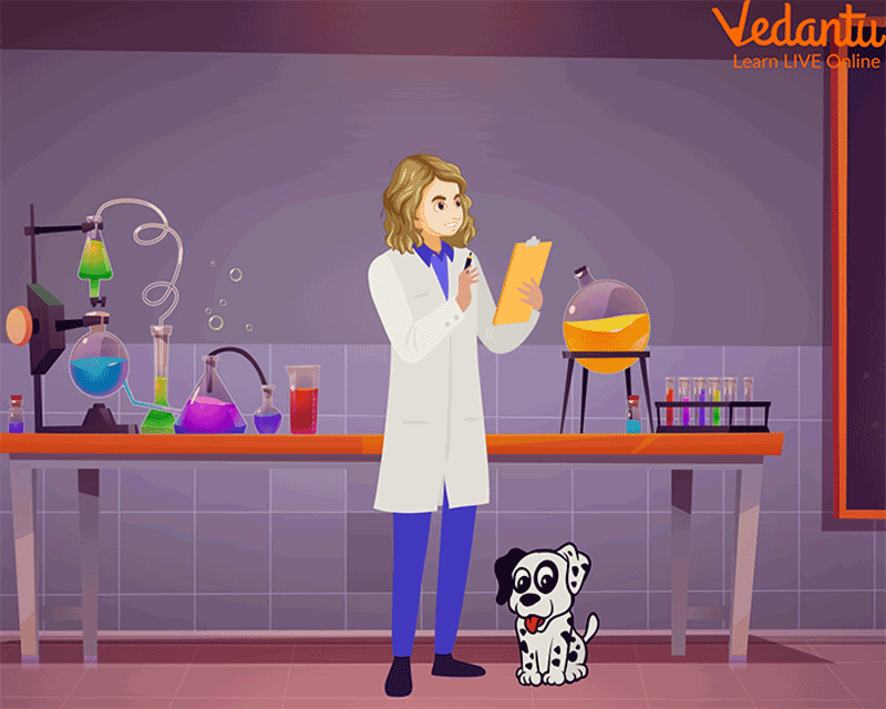 Sir Isaac Newton with his dog Diamond