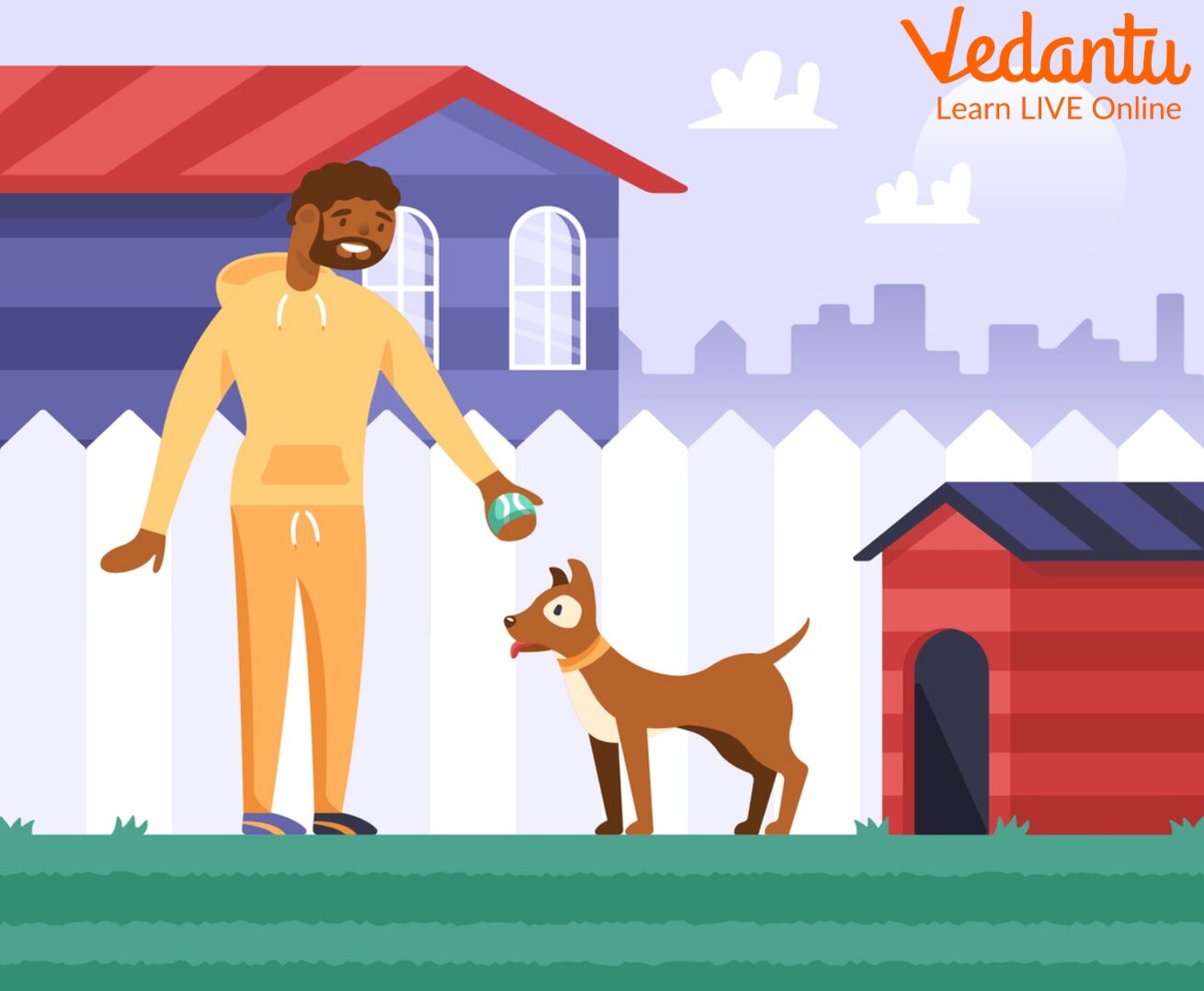 The loyal dog and his humble master