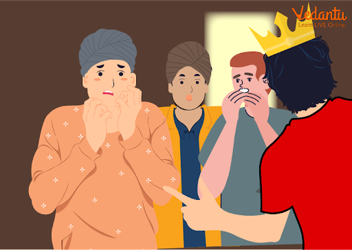 The King with People