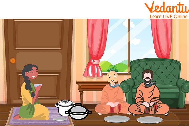 enali Raman and his Family Having Brinjal Curry Together