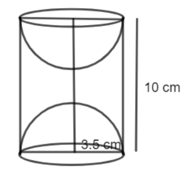 The total surface area of the article