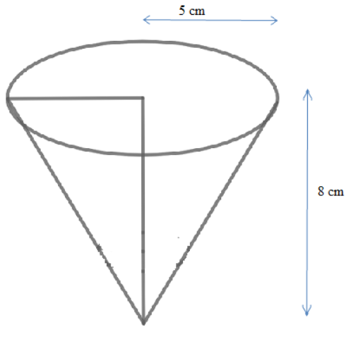 An inverted cone