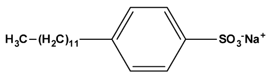Showing sodium alkyl benzene sulfate