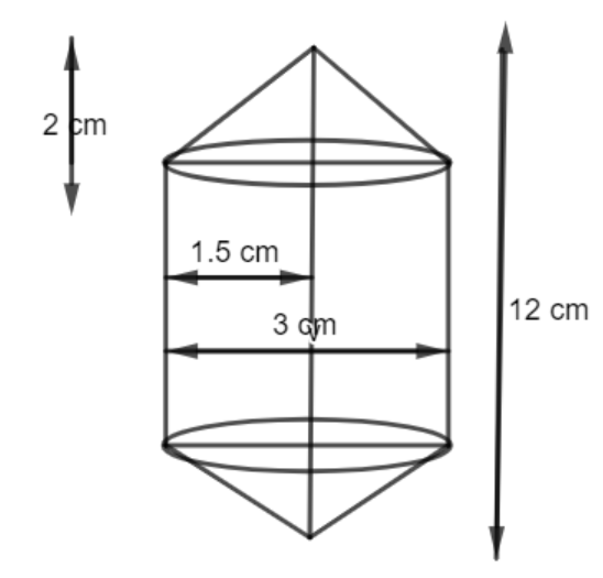 The volume of the air contained in the model