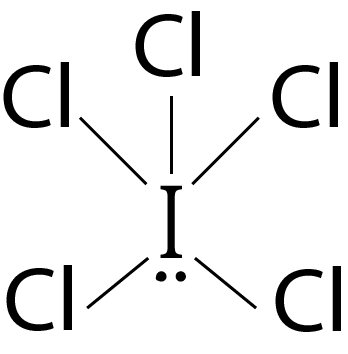 ICl5 : 5 bond pairs + 1 lone pairs ⟶ sp3d2 hybridisation ⇒ Geometry: octahedral; Shape : square pyramidal