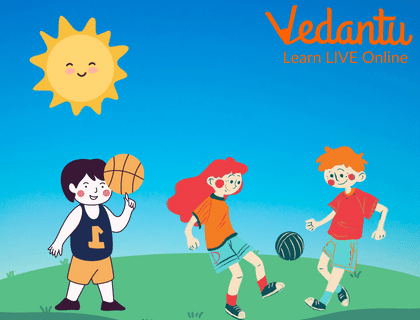 Mr. Golden Sun And Children Playing