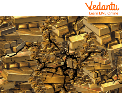 Golden mohars that had fallen down