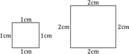 Two squares having sides