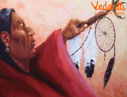 The Leader Holding a Dream Catcher