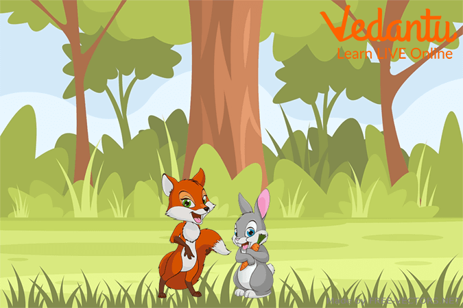 Fox and Rabbit Become Friends
