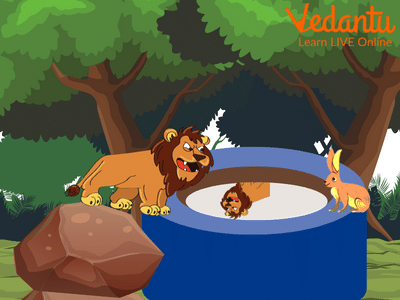 The Lion Roared Seeing his Reflection