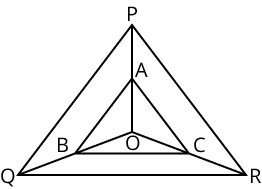 Combination of triangles ABC and PQR with common circumcenter.