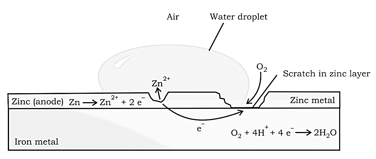A redox process and the development of an electrochemical cell on iron metal