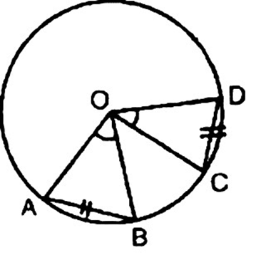 Recall that two circles are congruent if they have the same radii. Prove that equal chords of congruent circles subtend equal angles at their centres.