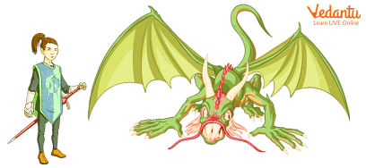 The boy and Jabberwocky