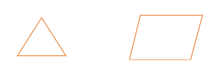 A triangle and a Paralellogram