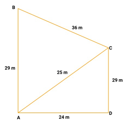 The angle contained by the last two sides is a right angle