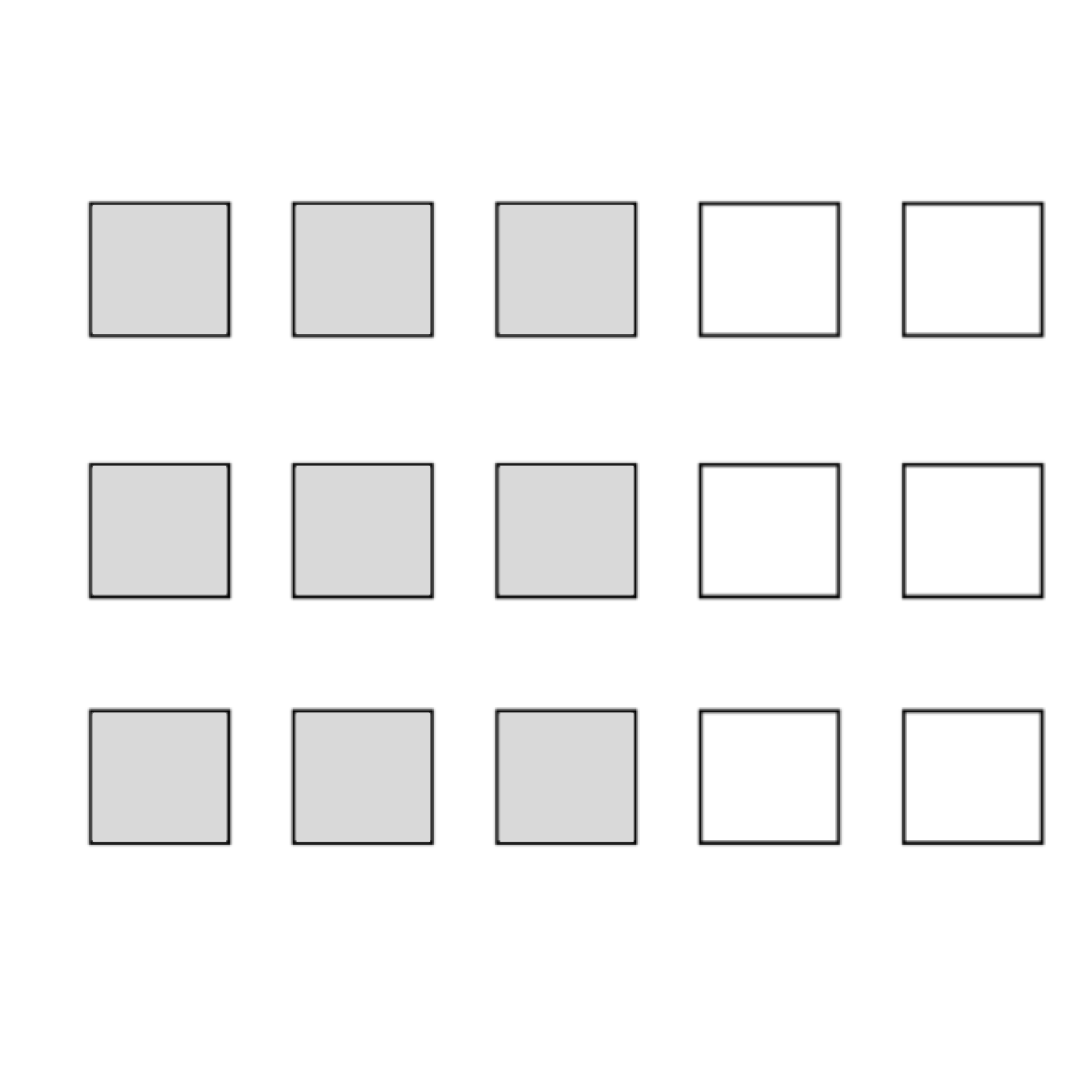 Shade 3/5 of the squares in the box
