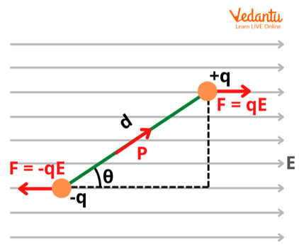 Electric dipole in an external electric field