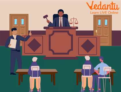 A scene from the court