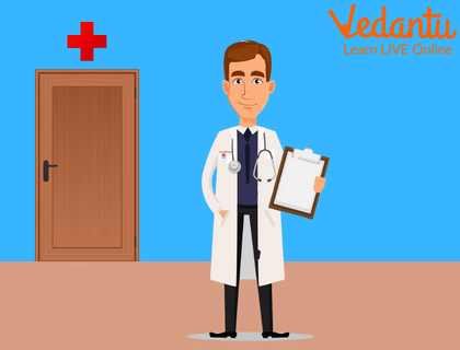 The doctor gives the man a prescription