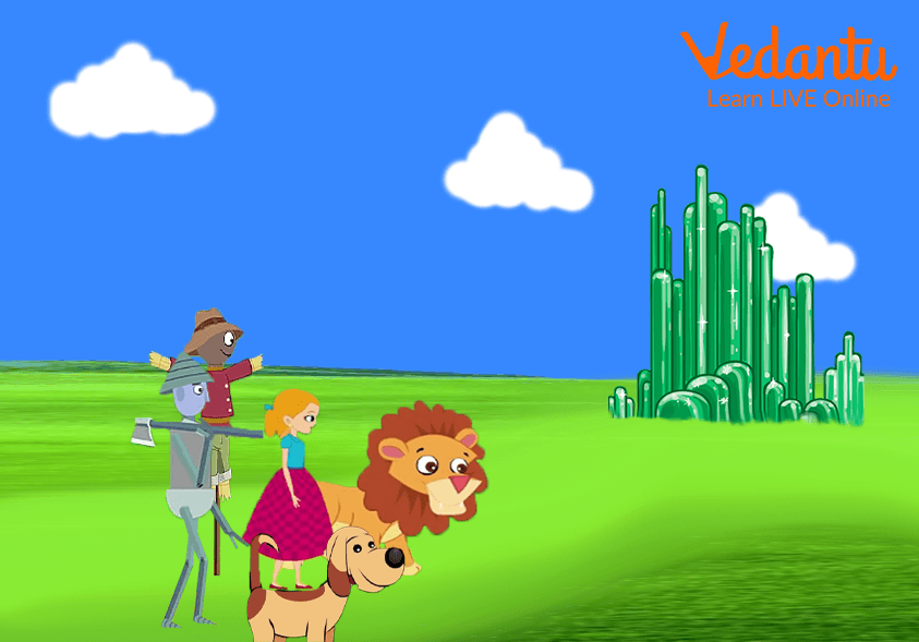 Dorothy and Her Companions at the Emerald City