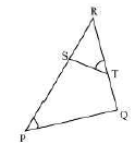 the points S and T on sides PR and QR