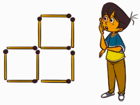 Murugan made three squares with 10 matchsticks. How many squares can you make with 12 matchsticks.