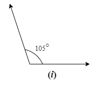 Supplement of \[105{}^\circ  = 180{}^\circ -105{}^\circ =75{}^\circ \]