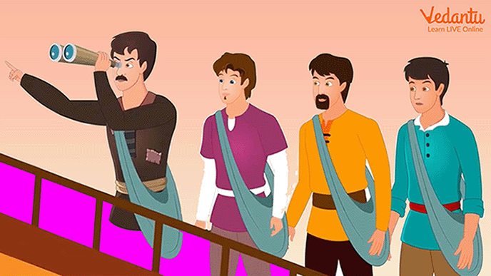 The four brothers looking for the princess