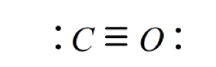 Structure for CO molecule showing multiple bonds