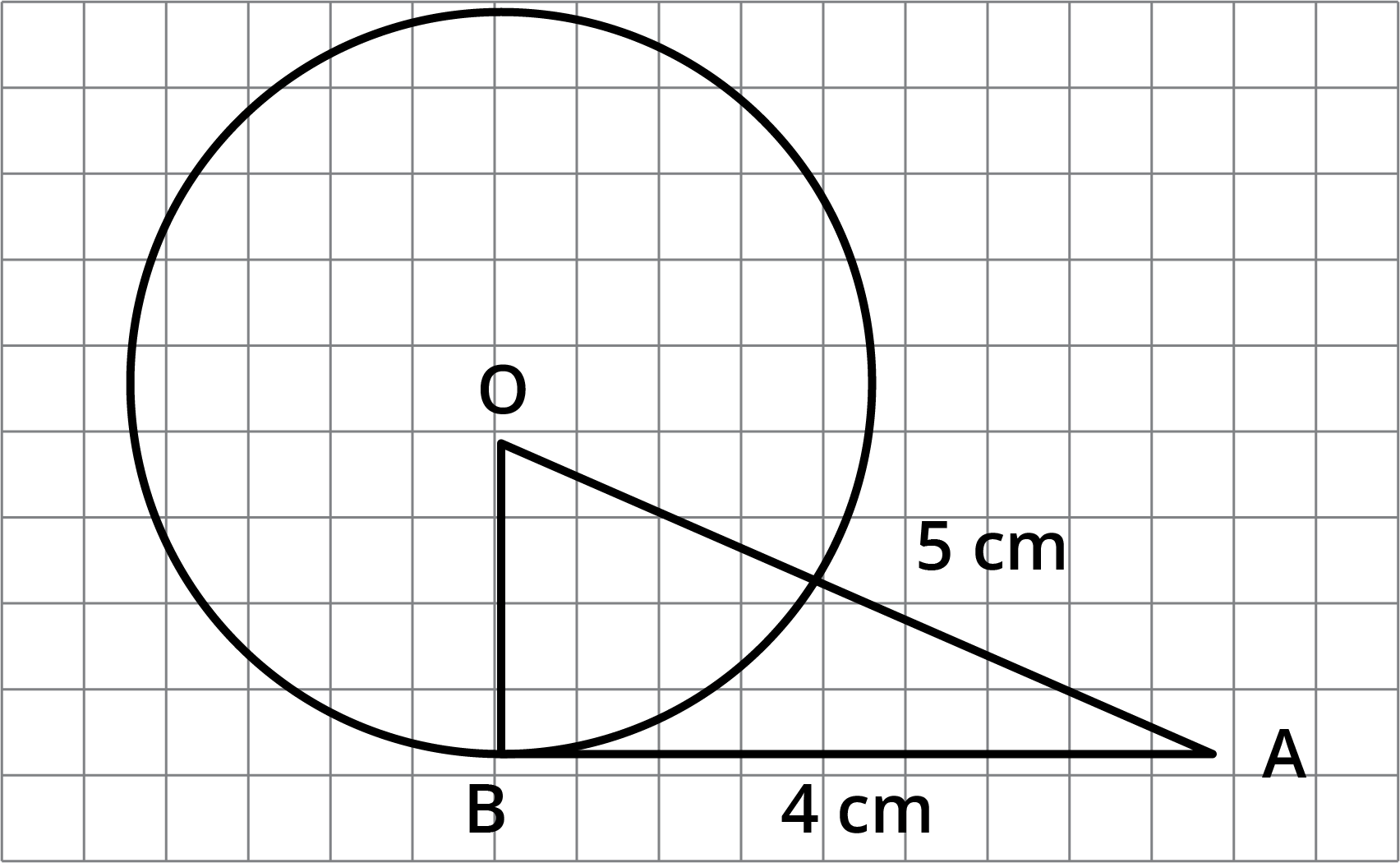 The length of a tangent from a point \[A\] at distance \[5\ \text{cm}\] from the centre of the circle is \[4\ \text{cm}\].