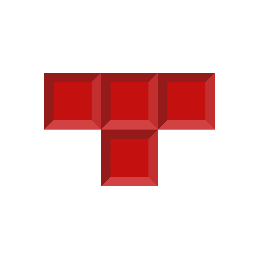 tetris depicting alphabet “T”